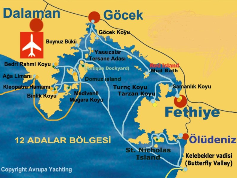 Fethiye’de Popüler Tekne Turu Rotaları